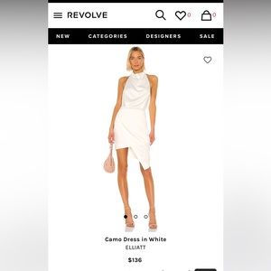 Elliatt Camo Dress in White